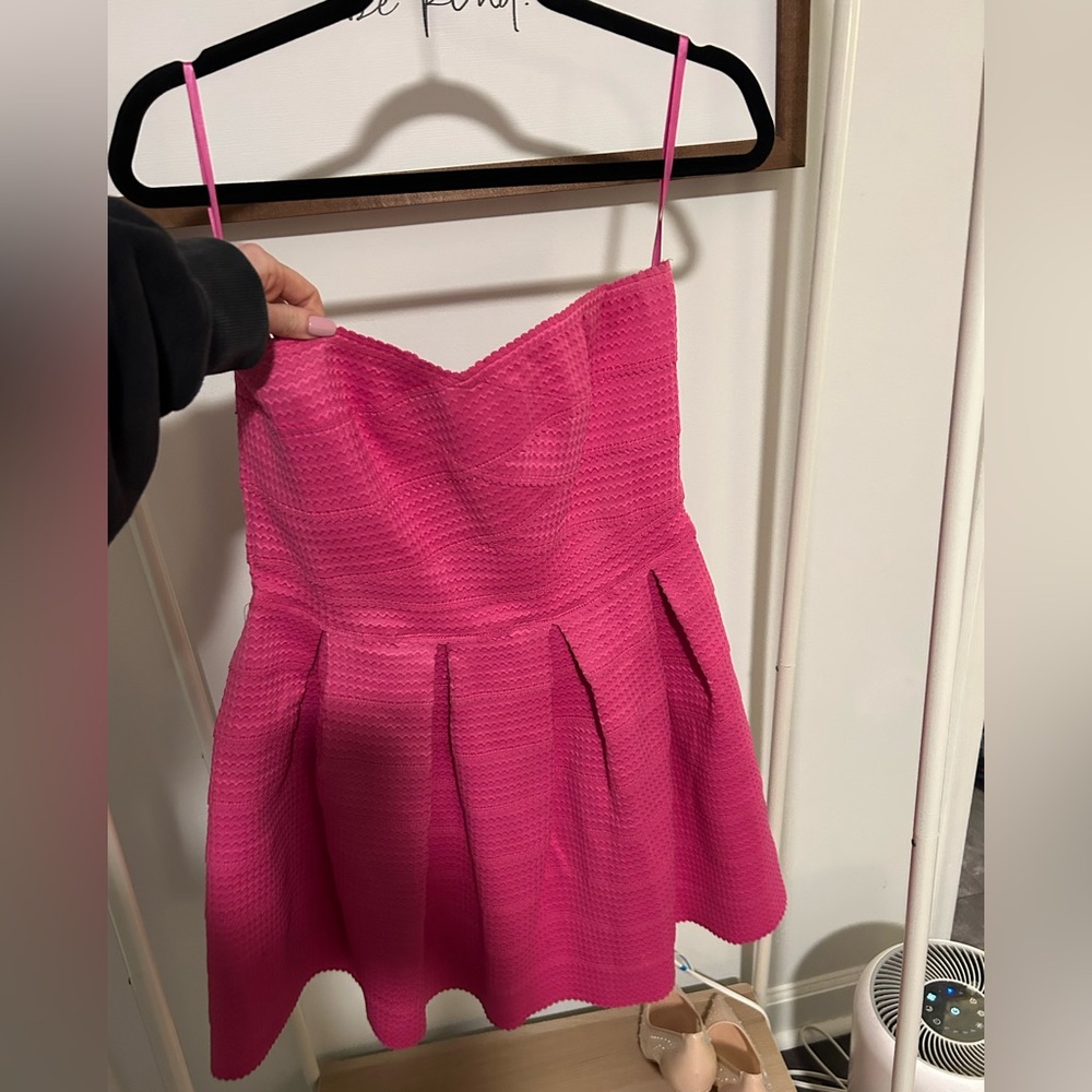 Hot Pink Francesca’s fit & flare dress size large